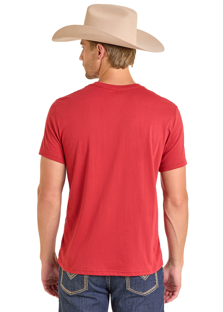 Panhandle Mens Red Rodeo Time T-Shirt