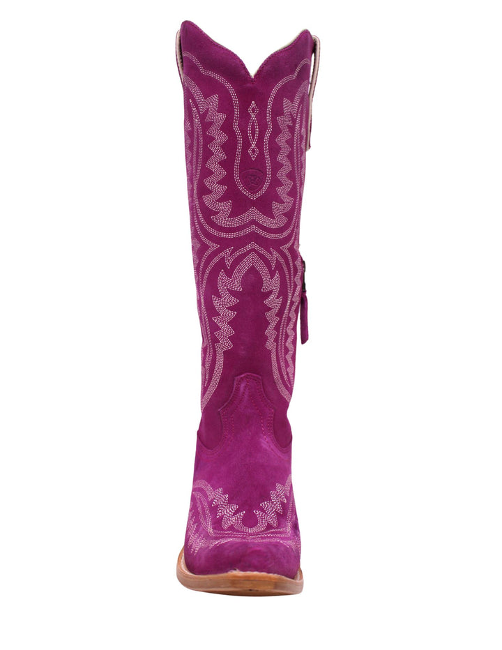 Ariat Womens  Haute Pink Sueded Casanova Western Boot