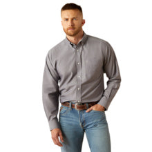 Ariat Mens Solid Grey Wrinkle Free Shirt