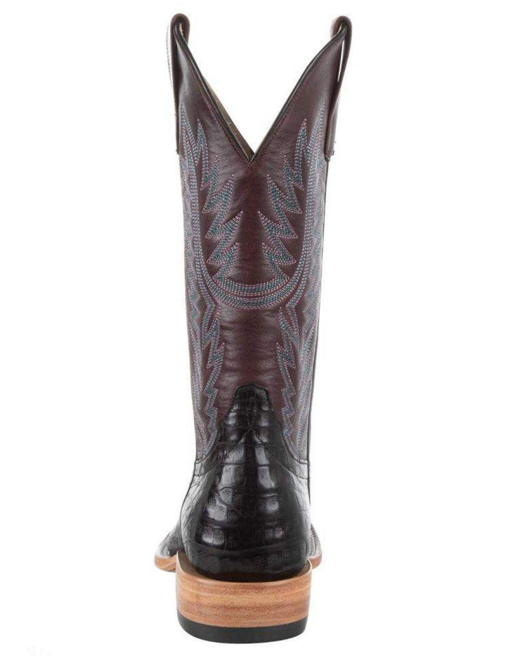 Macie Bean Womens Black Caiman Belly Boots