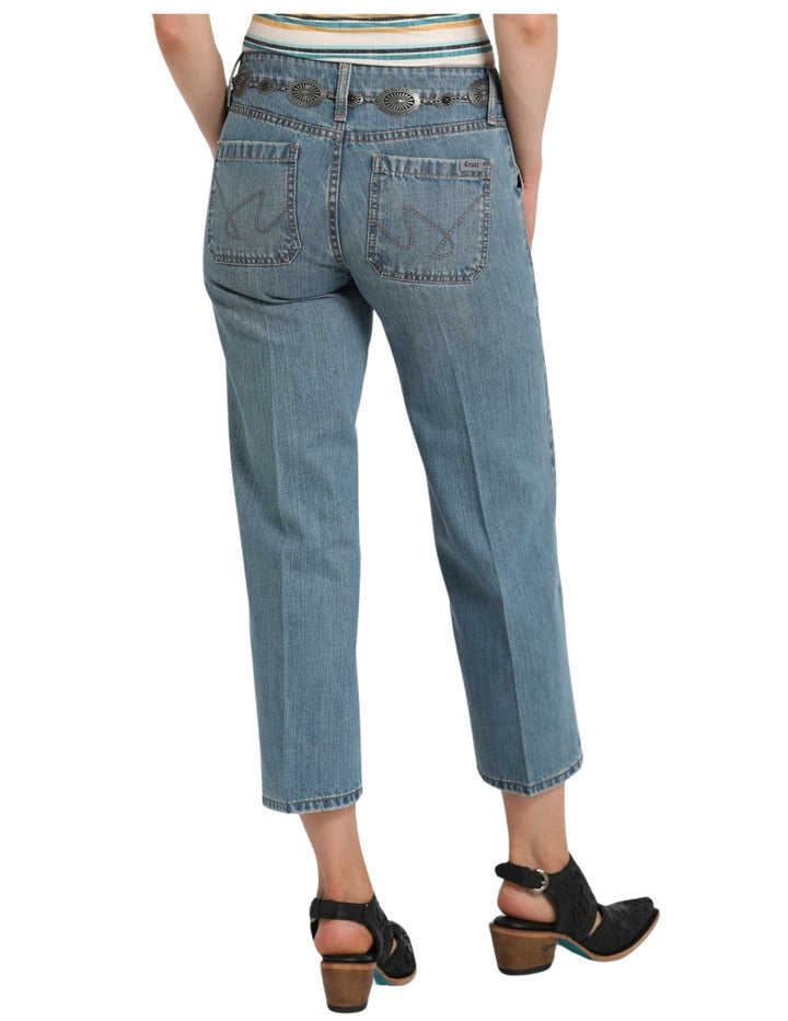 Cinch  Womens Hannah Crop Medium Wash Jeans