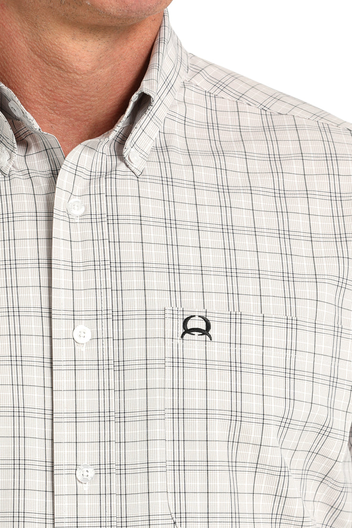 Cinch Mens White Long Sleeve Shirt