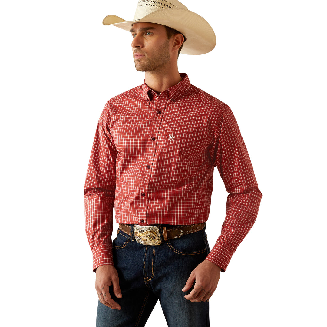 Ariat Mens Red Pro Series Carlton Fitted Shirt