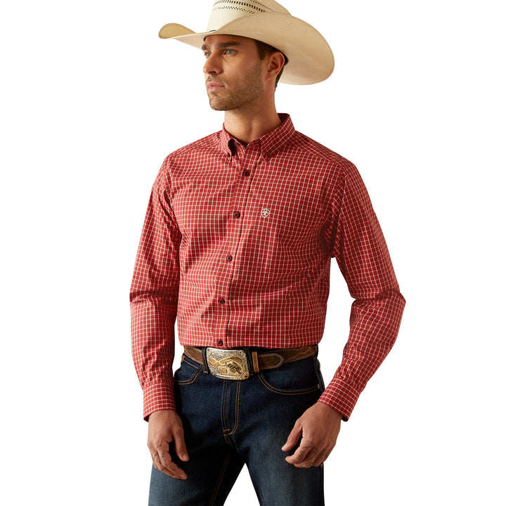 Ariat Mens Red Pro Series Carlton Fitted Shirt
