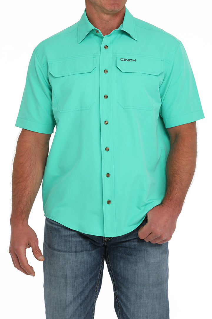 Cinch Mens Turquoise Western Shirt