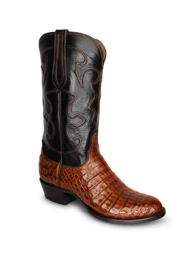 Lucchese Mens Charles Sienna Caiman Boots – Texas Boot Company