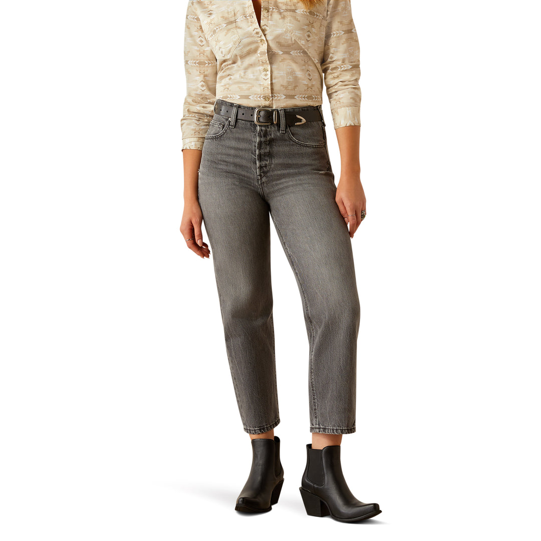 Ariat Womens Vintage Black Jazmine Tomboy Relaxed Straight Leg Jeans