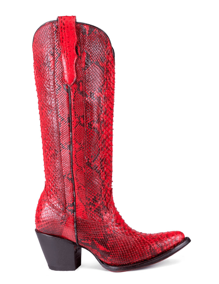 Corral Womens Red Python Tall Boots