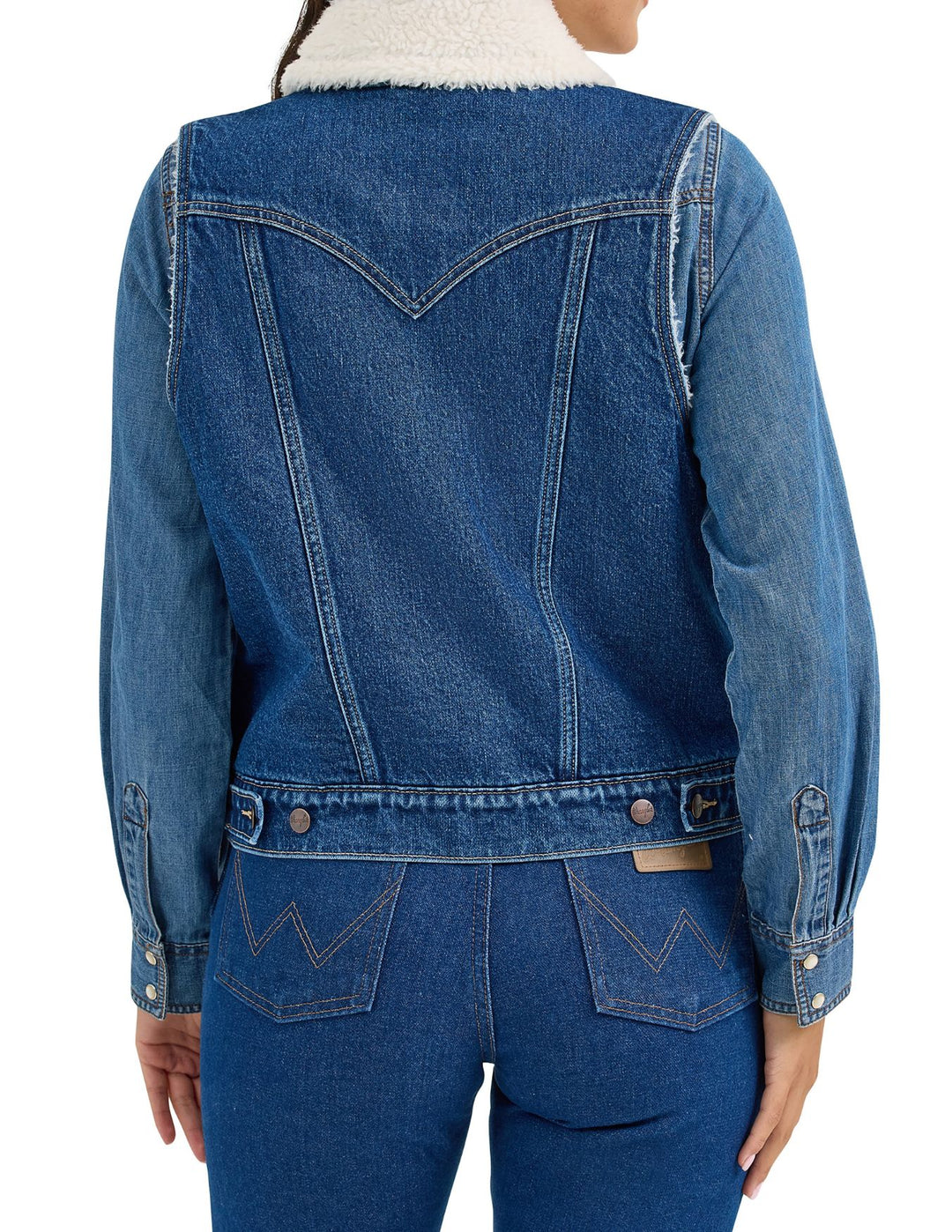 Wrangler Womens Sherpa Lined Denim Vest