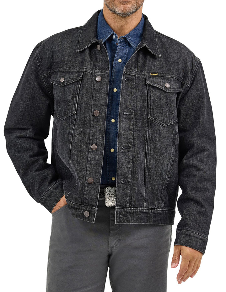 Wrangler Mens Black Denim Jacket
