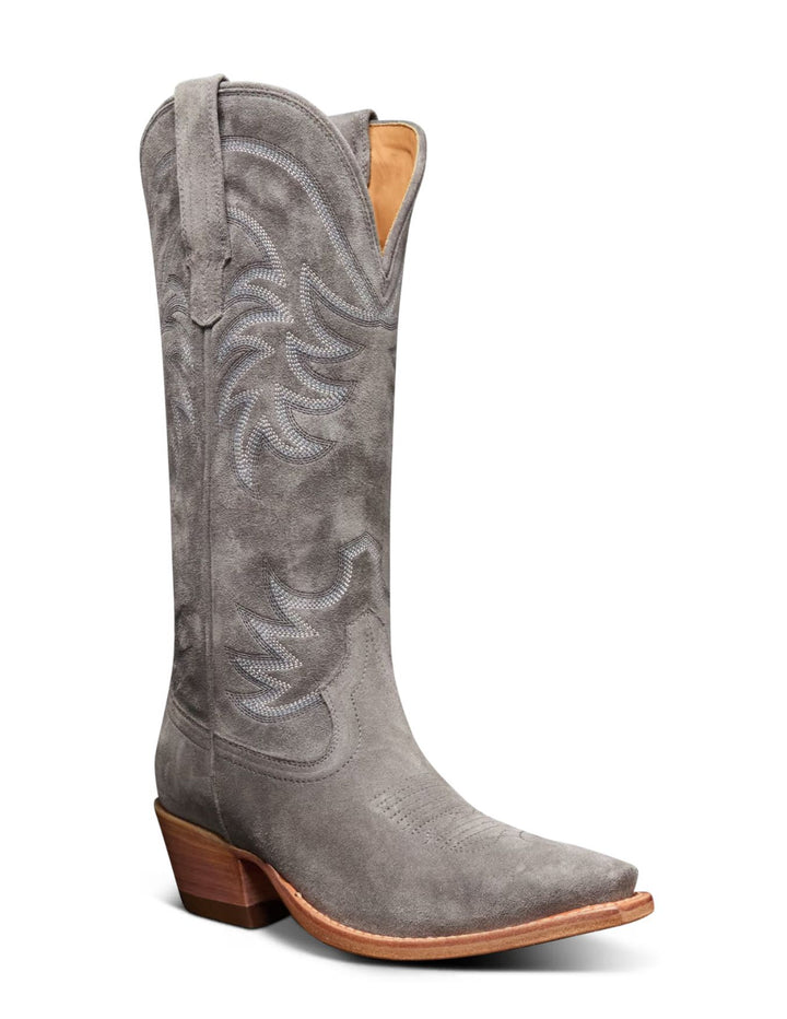 Tecovas Womens The Annie Charcoal Suede Boots