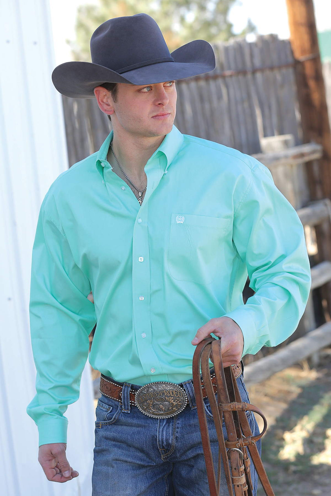Men's Cinch Green Long Sleeve