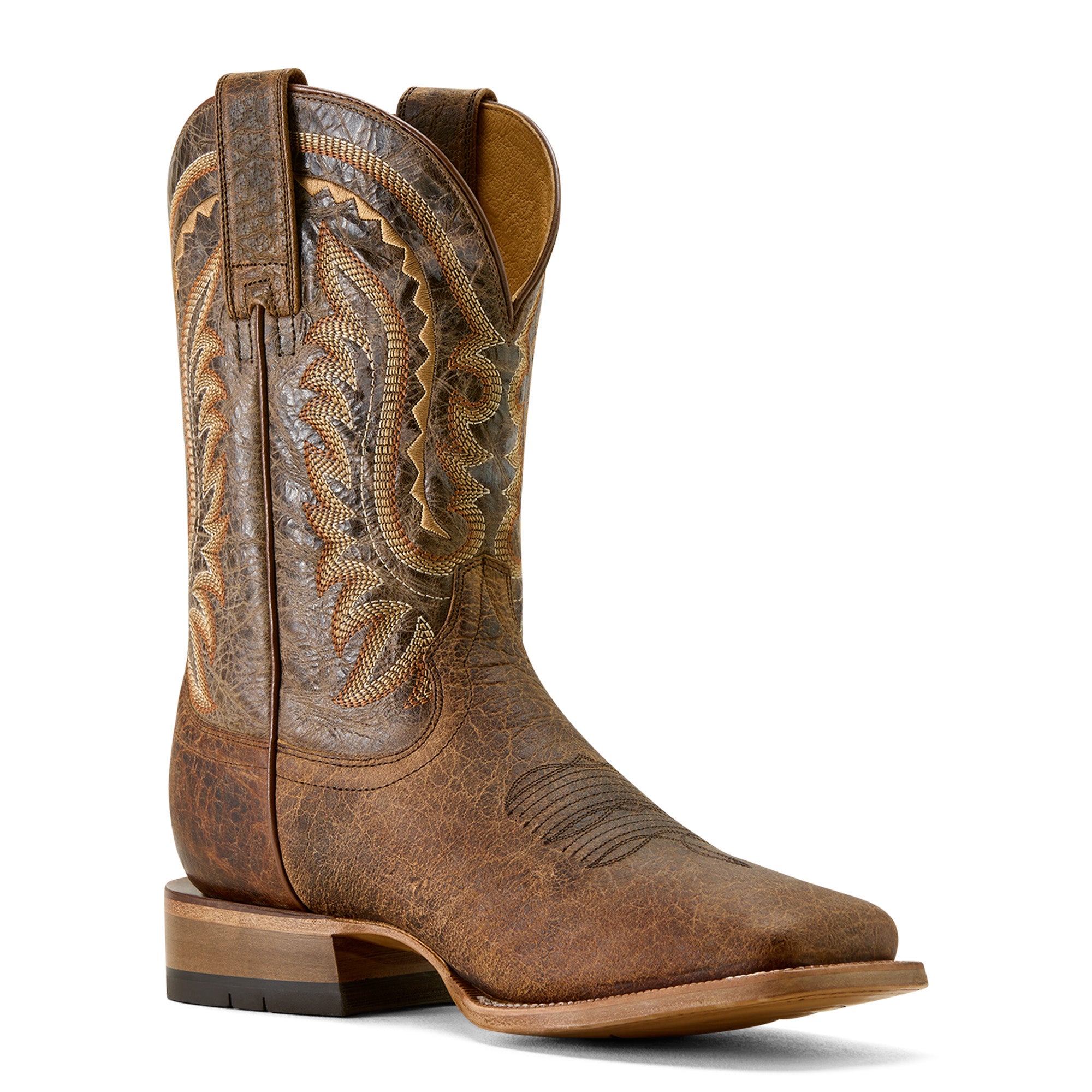 Ariat Men's Rock Ridge Western Boots Saddle Brown Bison / 11.5