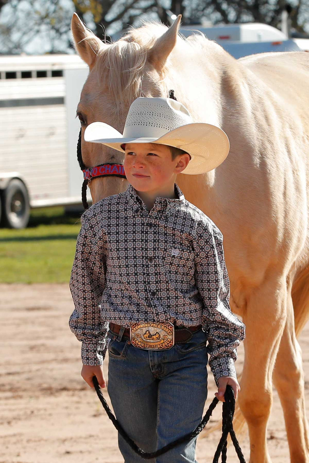 Cinch Boys Grey Print Long Sleeve Shirt