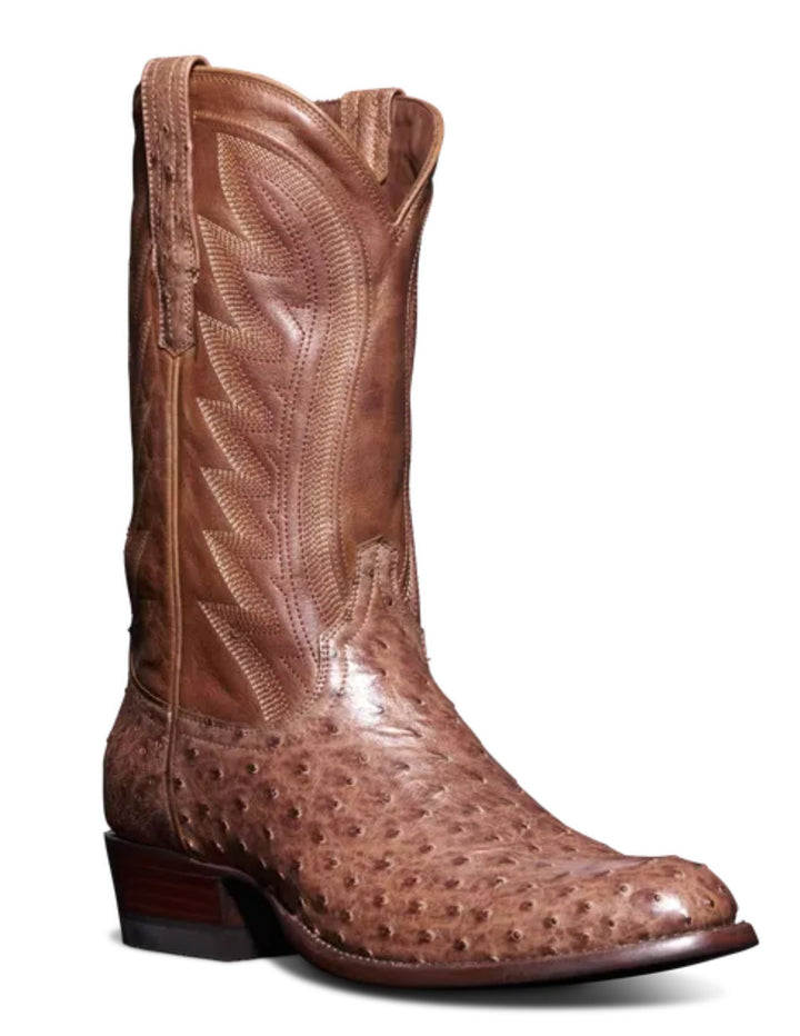 Tecovas Mens The Wyatt Russett Ostrich Boots