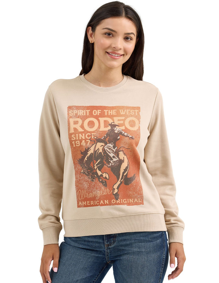 Wrangler Womens Graphic Crew Sweatshirt