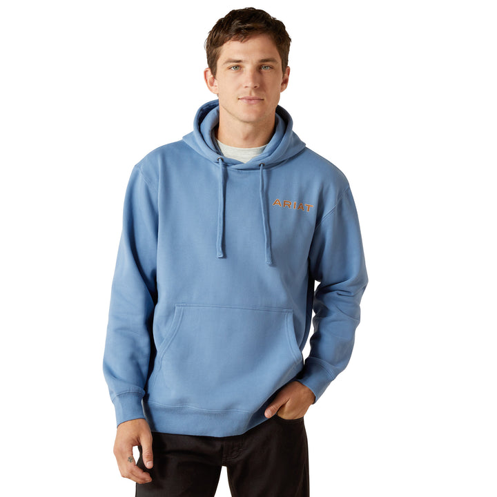 Ariat Mens Sun Valley Light Blue Hoodie