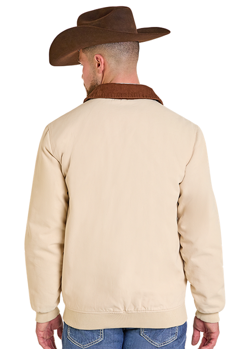 Panhandle Mens Washed Canvas Bomber Jacket