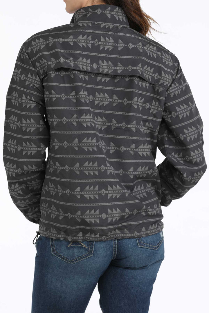 Cinch Womens Grey Printed Windbreaker