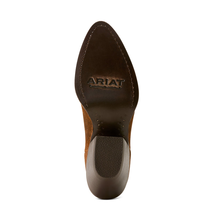 Ariat Womens Shiloh Dark Ginger Suede Booties
