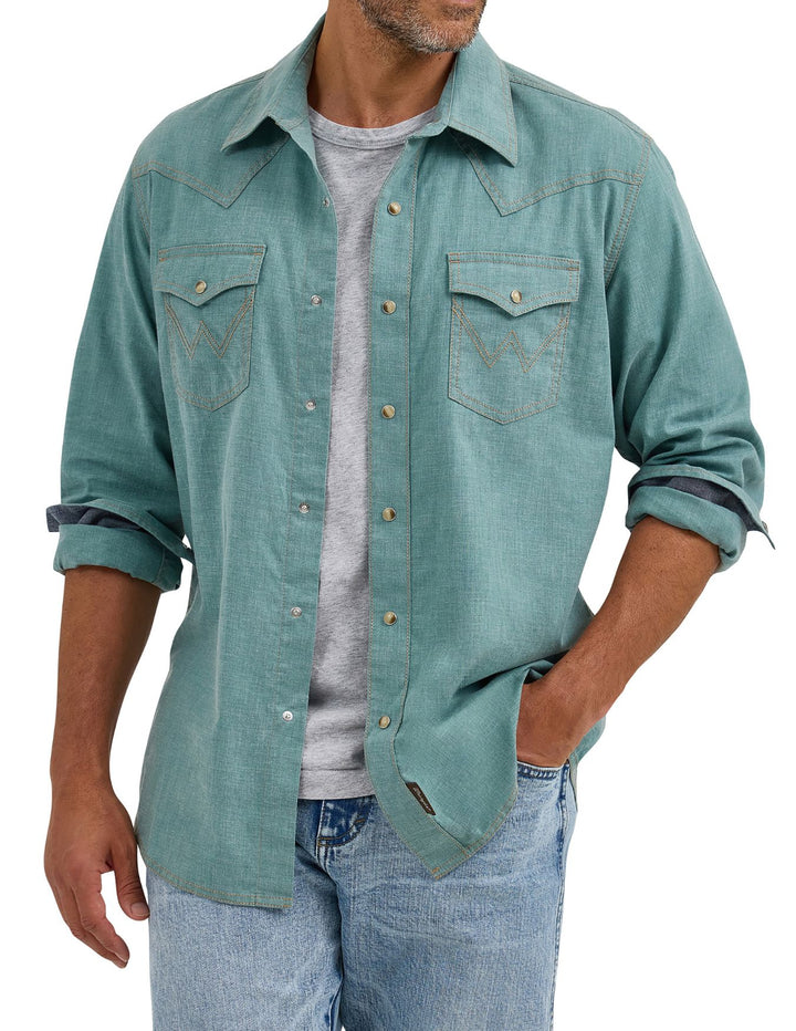 Wrangler Mens Retro Pearl Snap Shirt