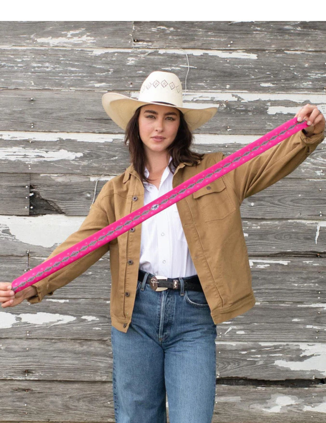 Fringe Scarves Womens Pink Hold Your Horses Twilly