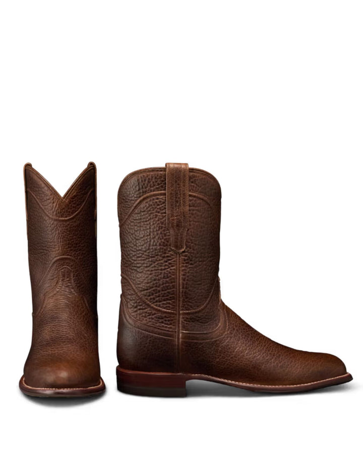 Tecovas Mens The Earl Tobacco Bison Boots