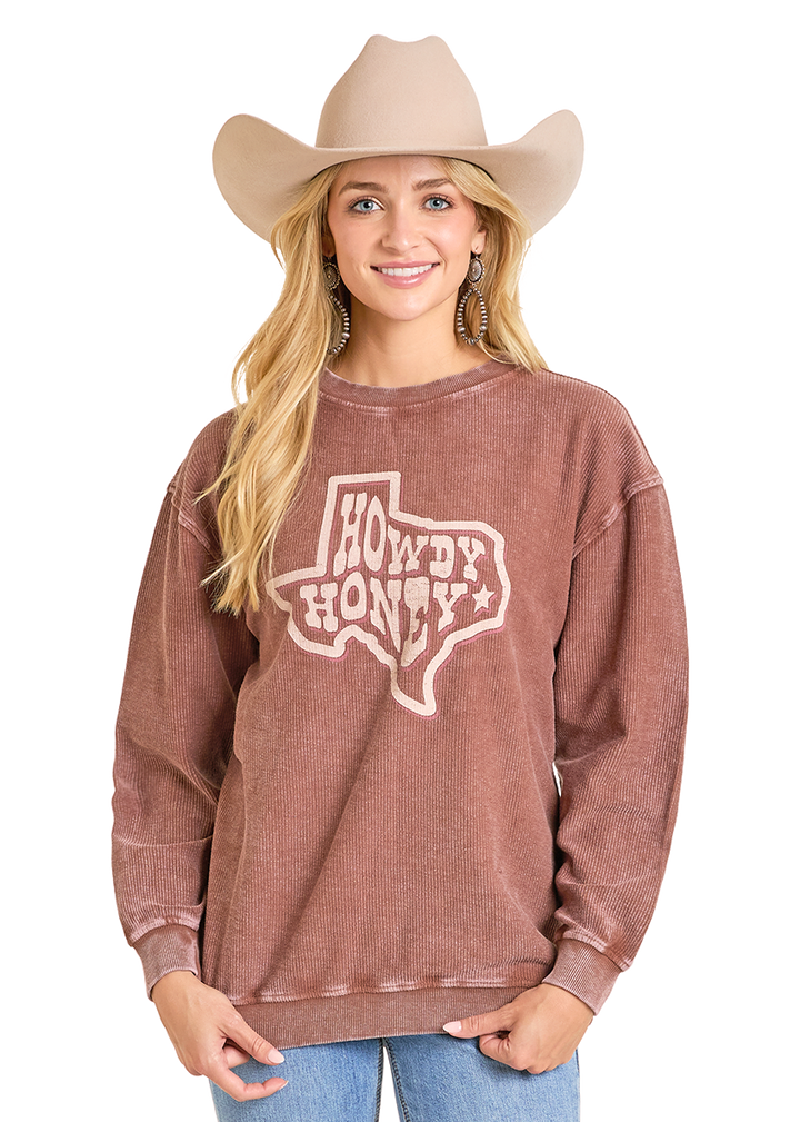 Panhandle Womens Howdy Honey Graphic Pullover