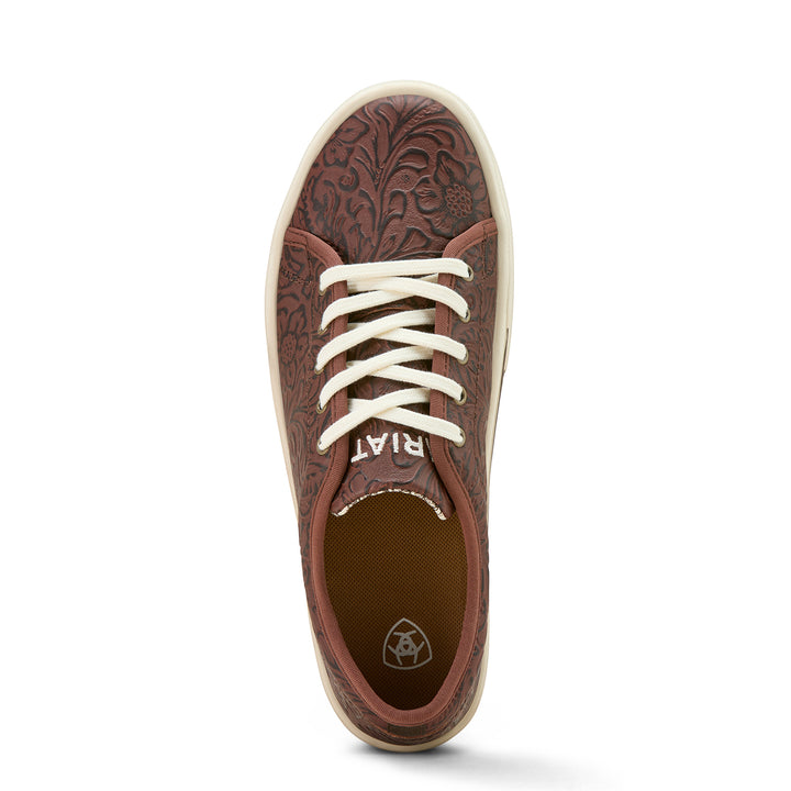 Ariat Womens Skylar Brown Floral Embossed Casual Shoes