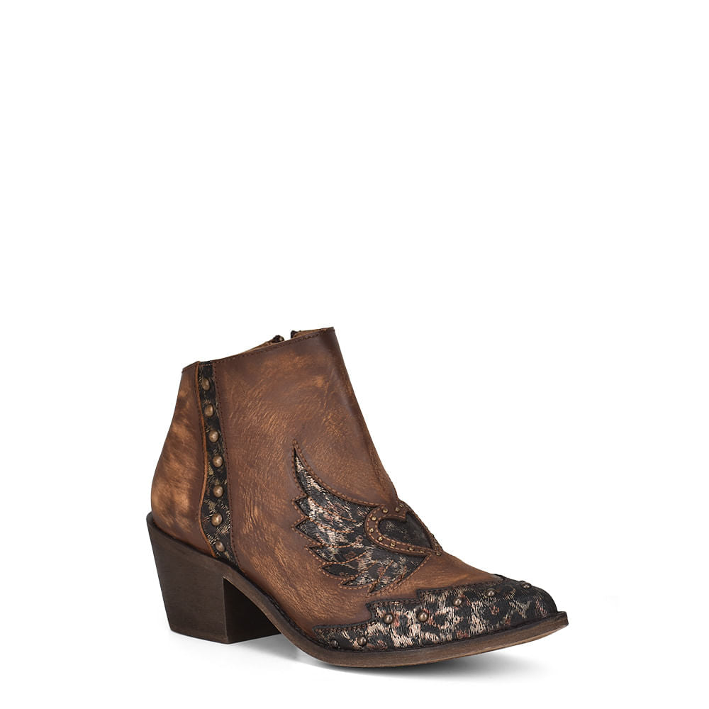 Corral Womens Brown Studded Bootie Boots  Texas Boot Company