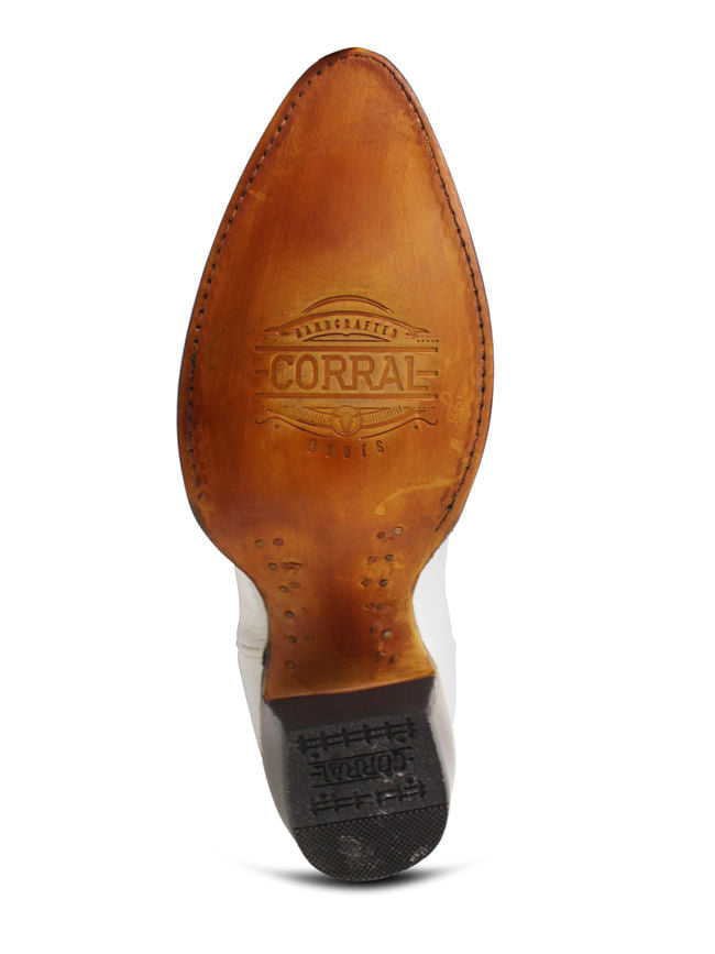 Corral Womens White Patent Leather Boots