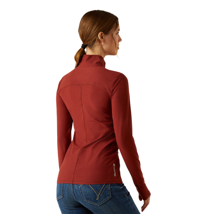 Ariat Womens Madder Brown Lowell 3.0 1/4 Zip Baselayer