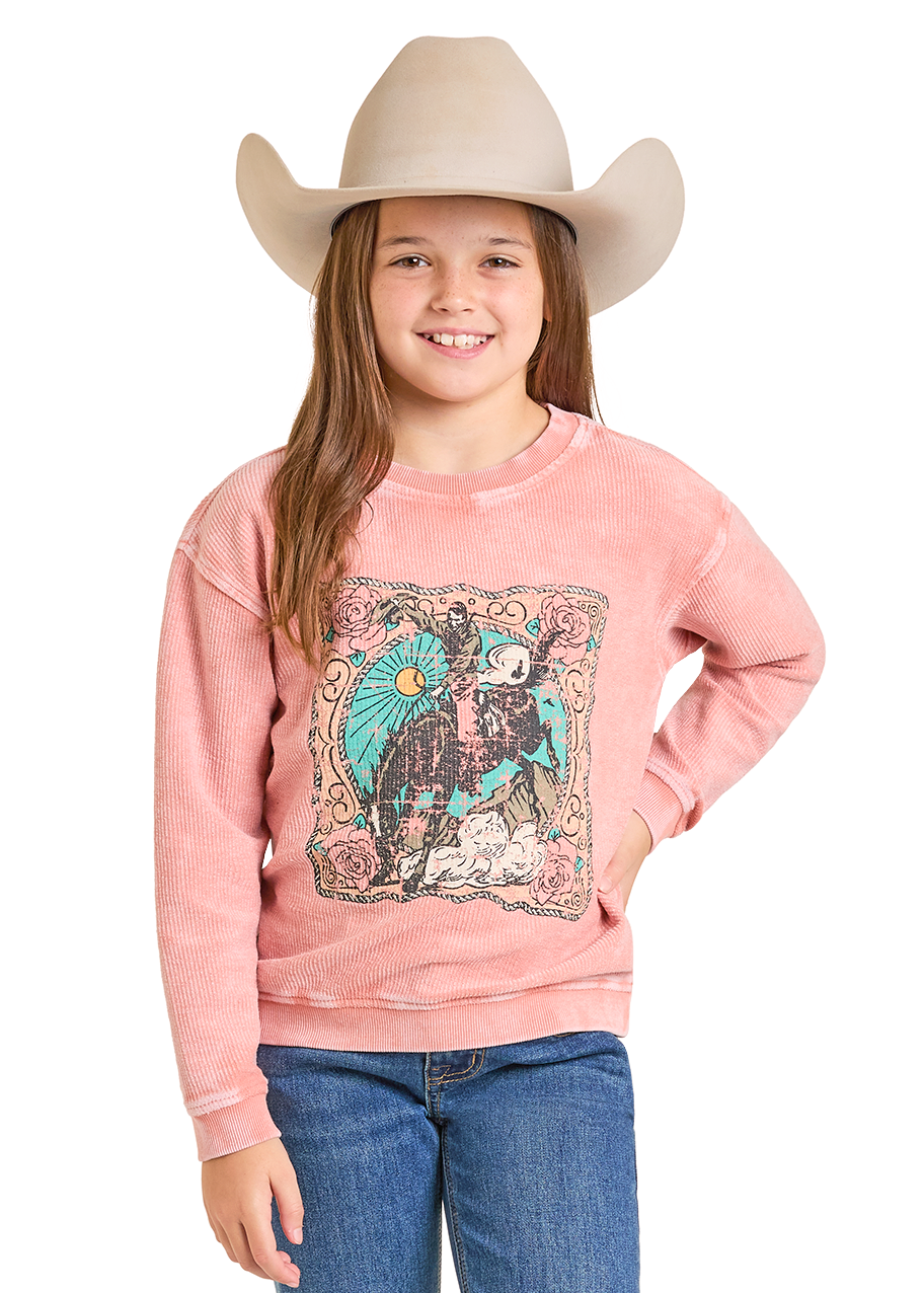 Panhandle Girls Rose Graphic Sweatshirt