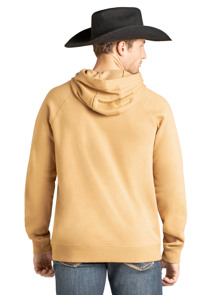 Panhandle Mens Camel Dale Graphic Hoodie