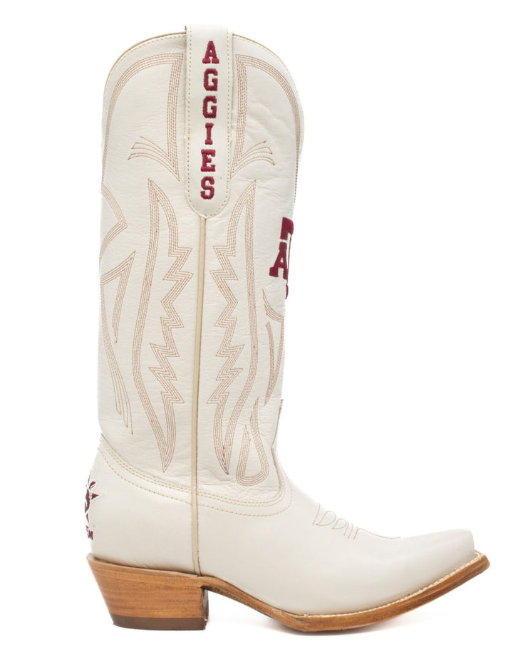 Gameday Womens Texas A&M Ivory Western Boots