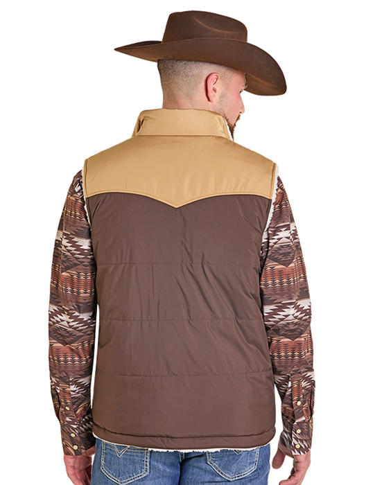 Panhandle Mens Brown Puffer Vest