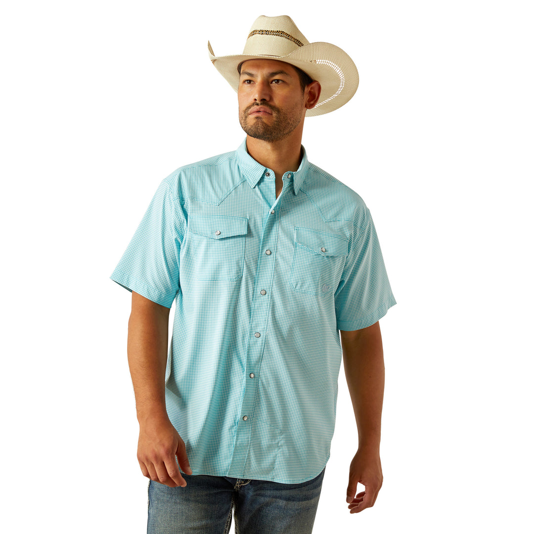 Ariat Mens Blue Western VentTEK Classic Fit Shirt
