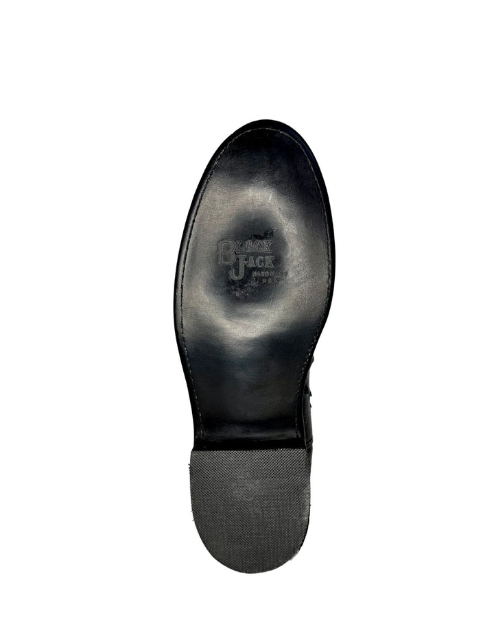 Black Jack Mens Black Cherry Ostrich Round Toe Boots