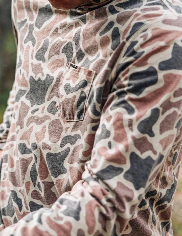 Poncho Mens Camo Performance Hoodie