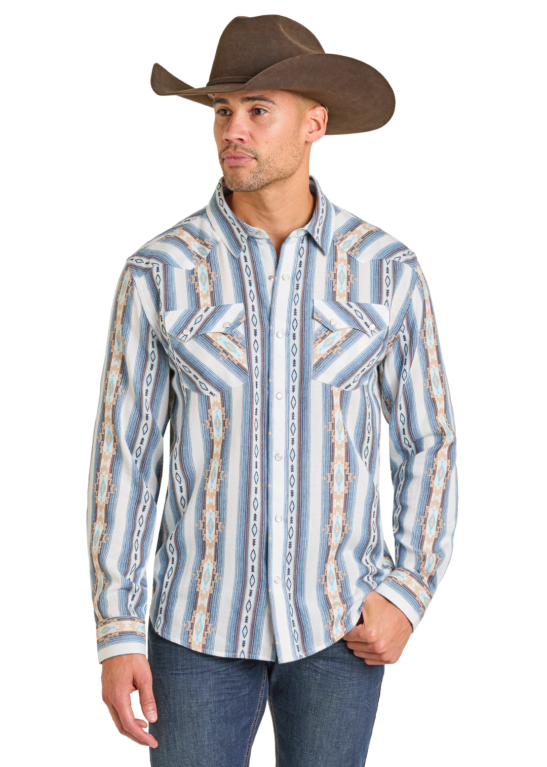 Panhnadle Mens Natural Long Sleeve Shirt