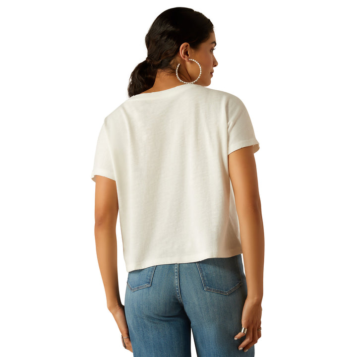 Ariat Womens Navy Embroidered Cowboy T-Shirt