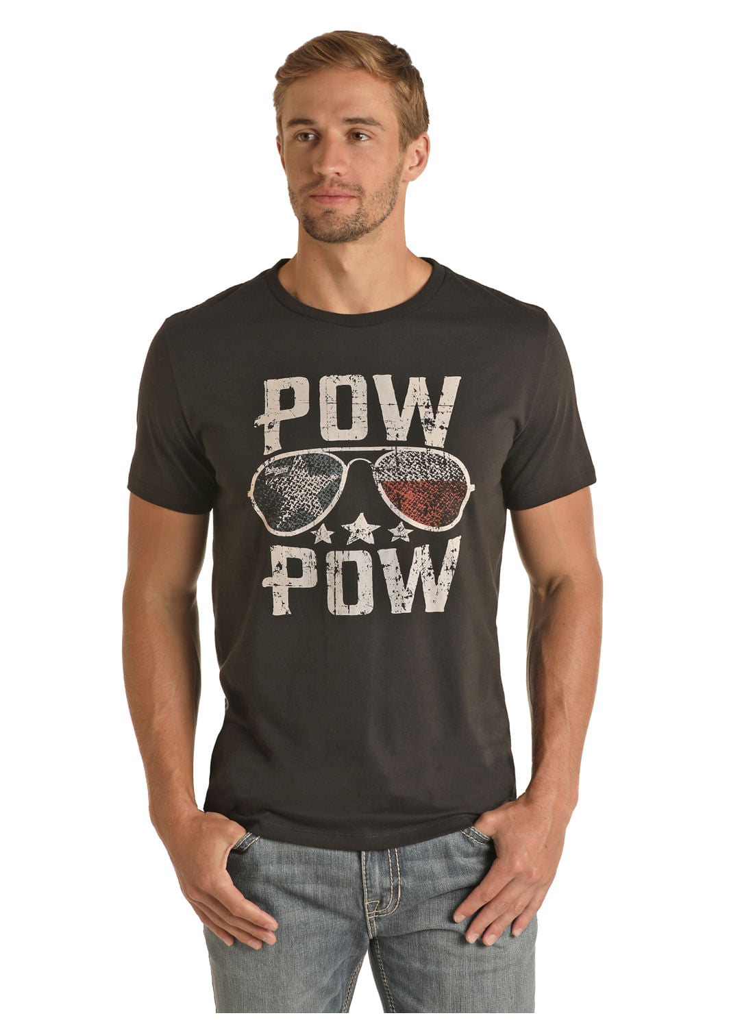 Panhandle Slim Mens Mens Blk Ss Tee Short Sleeve Shirt