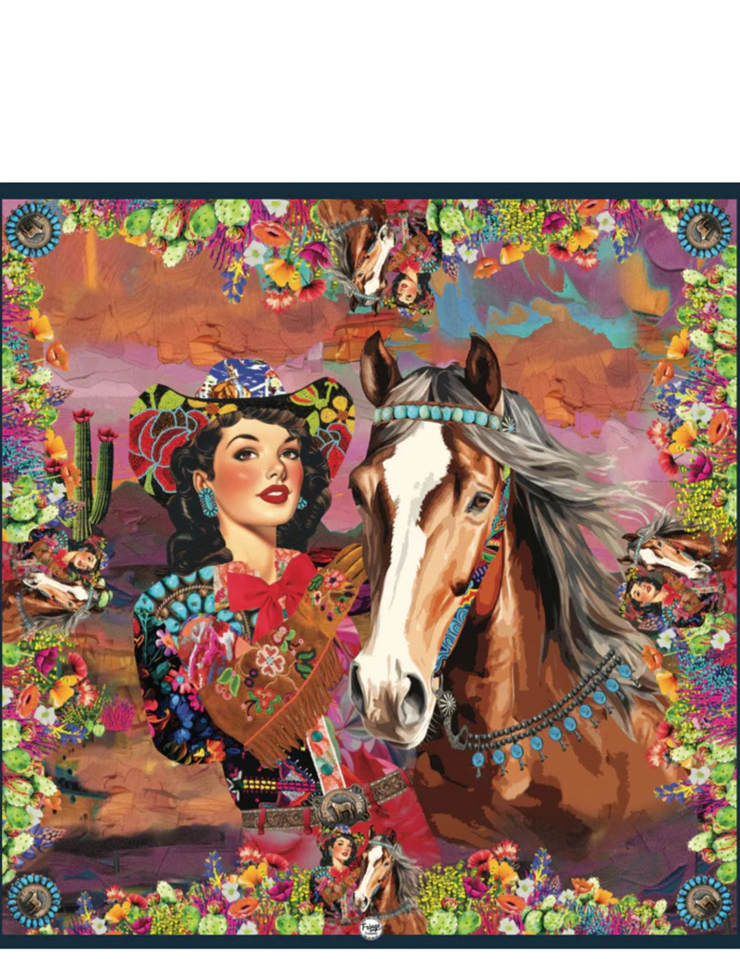 Fringe Scarves Womens Queen of the Rodeo