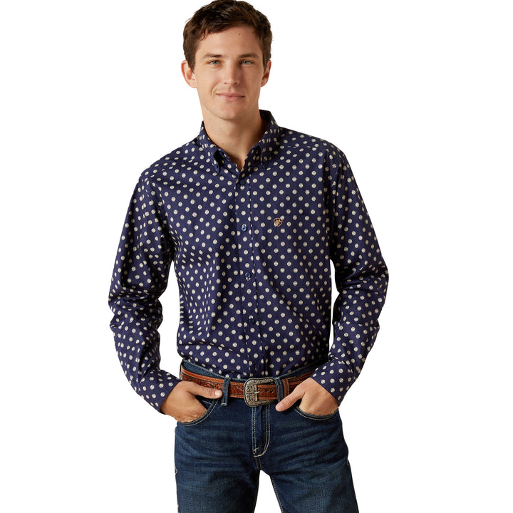 Ariat Mens Dark Blue Sammy Fitted Shirt