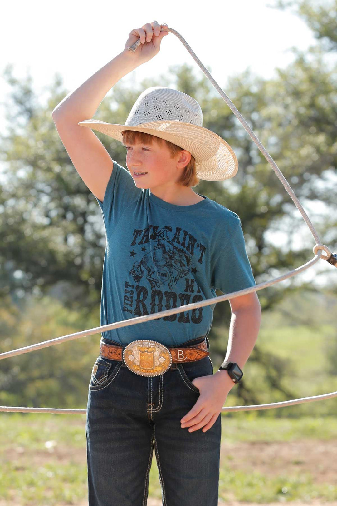 Cinch Boys Teal Rodeo T-Shirt