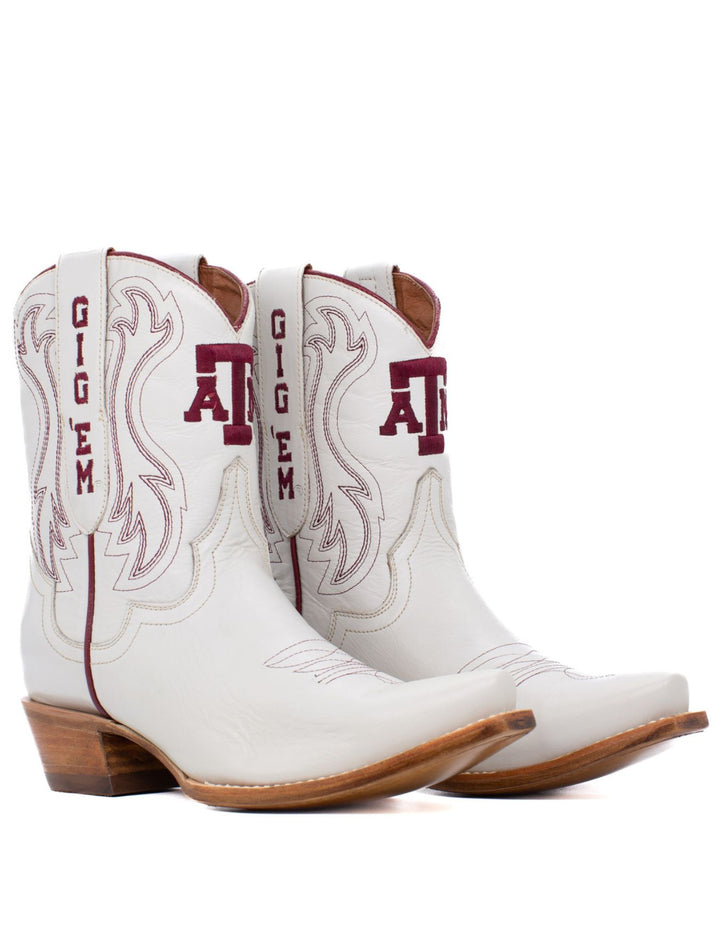Gameday Womens Sarah Shorty Ivory Texas A&M Boots