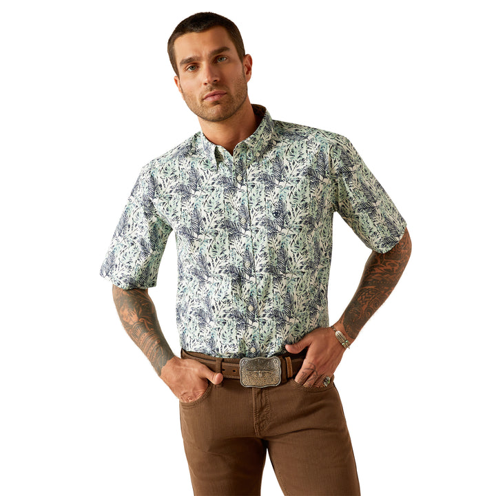 Ariat Mens Blue Cyrus Classic Fit Shirt