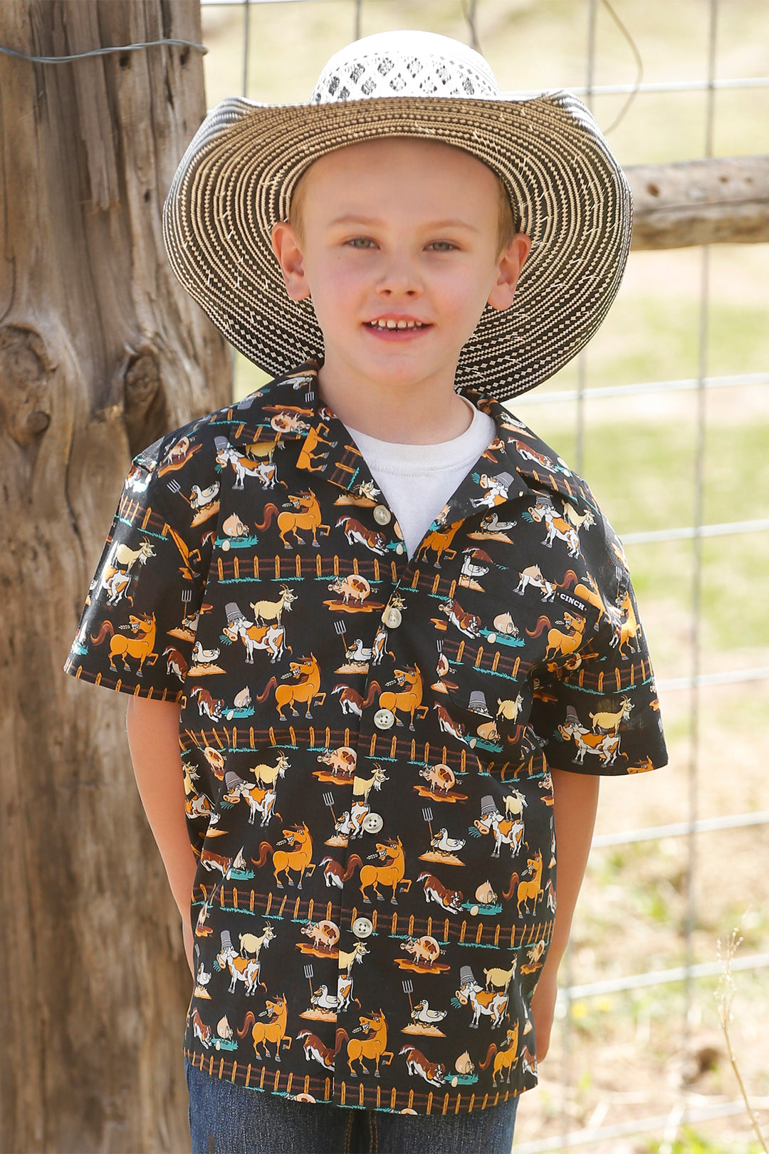 Cinch Boys Farm Short Sleeve Shirt
