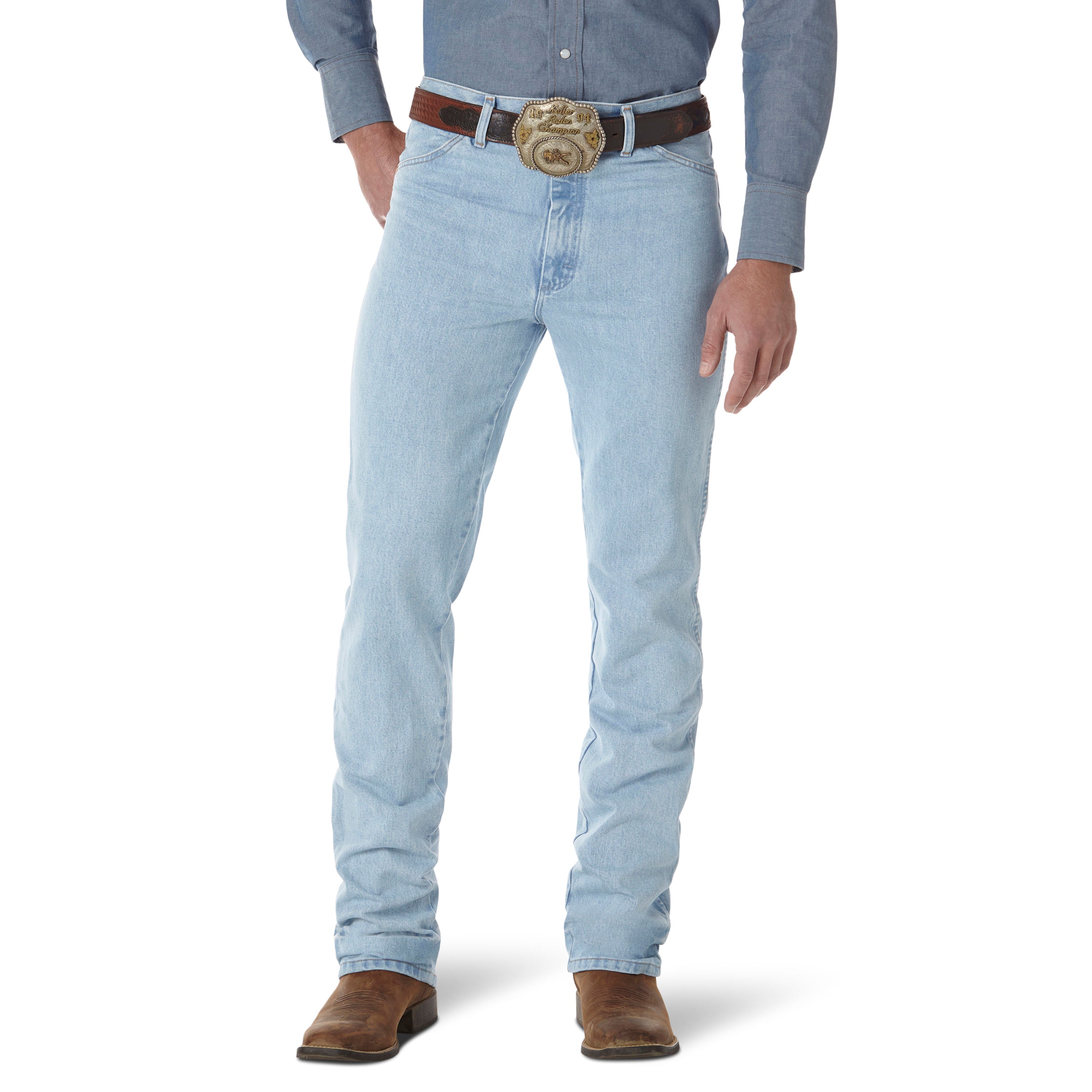 Wrangler Mens Cowboy Cut Slim Fit Bleach Jeans – Texas Boot Company