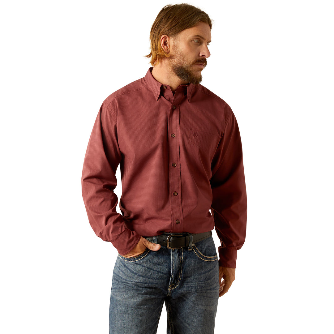 Ariat Mens Red 360 Airflow Classic Fit Shirt